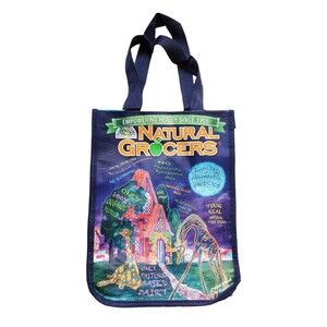 Natural Grocers Bag Reusable Shopping Tote Heavy Duty Small 9” x  12”